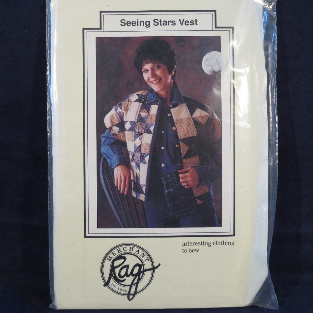 RAG Merchant Seeing Stars VEST UNCUT Vintage Pattern (#938)